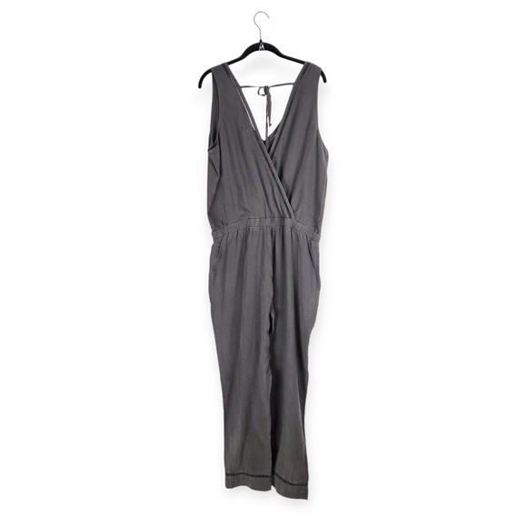 Anthropologie Cloth & Stone Charcoal Gray Sleeveless Julianna Jumpsuit Size M‎ - Picture 8 of 11